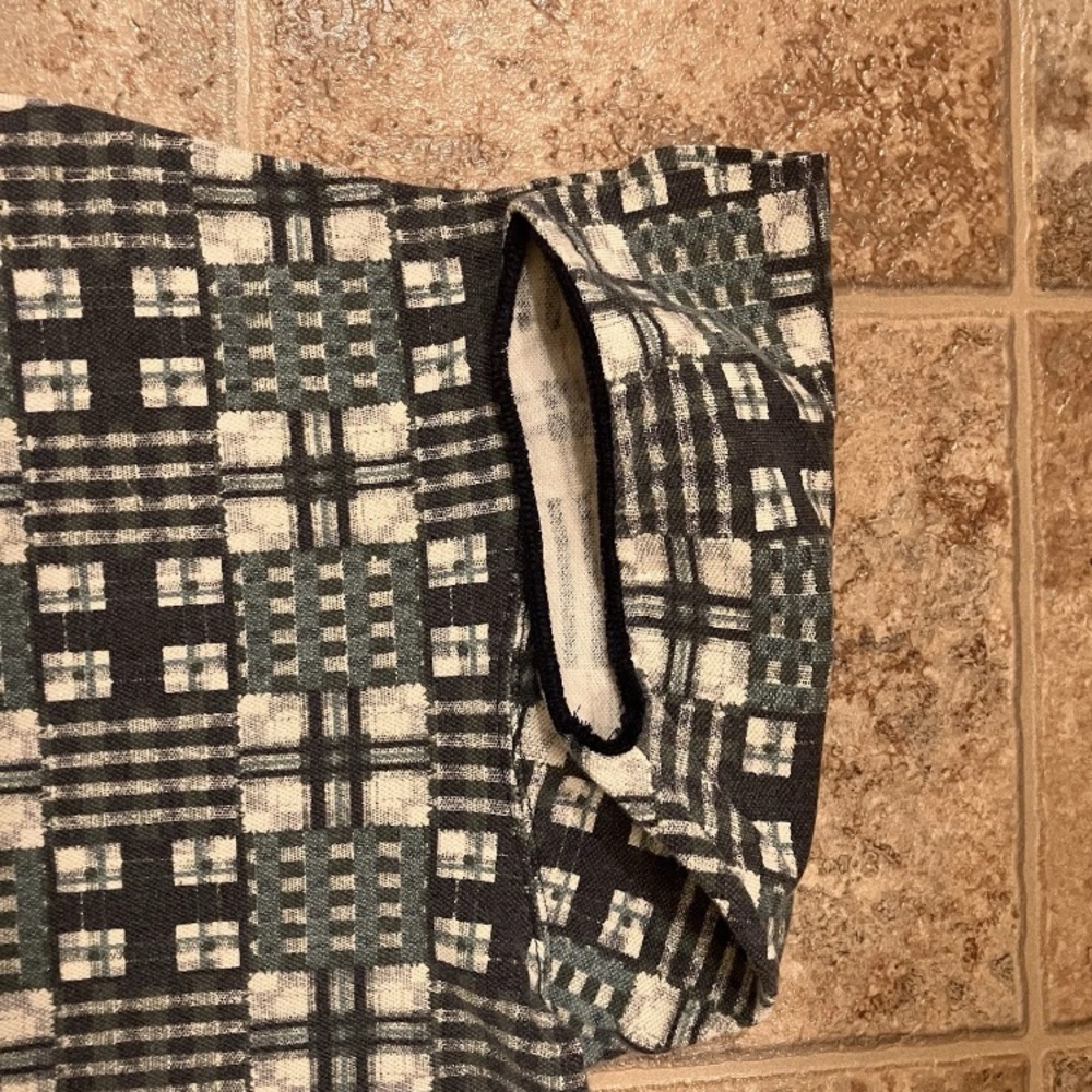 Vintage Point Zero Patchwork Pattern Henley Shirt… - image 6